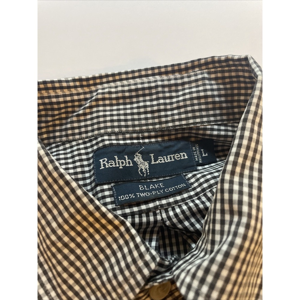 Ralph Lauren Polo Blake Button Down Two Ply Cotton Size L - Picture 2 of 6